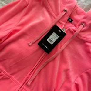 pink velour babygirl sweatsuit (pants & jacket)